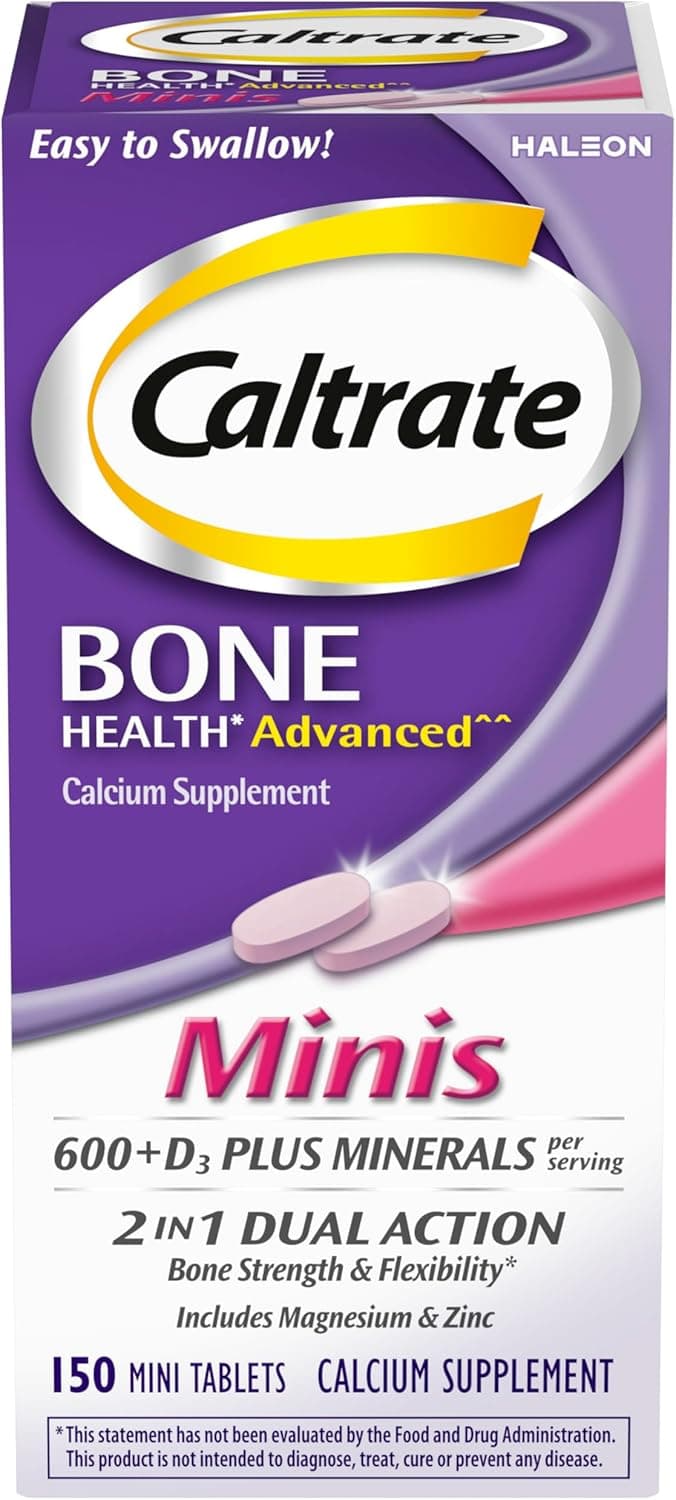 Caltrate Minis 600 Plus D3 Plus Minerals — Calcium and Vitamin D Supplement, 150 Tablets